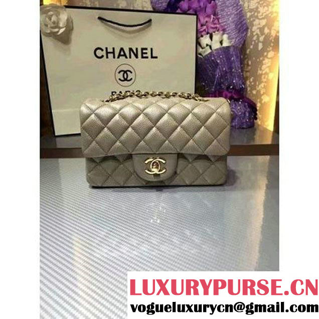 Chanel 1116 Mini Rectangular Caviar Calfskin Classic Flap Bag Gray (MC-6082904 )