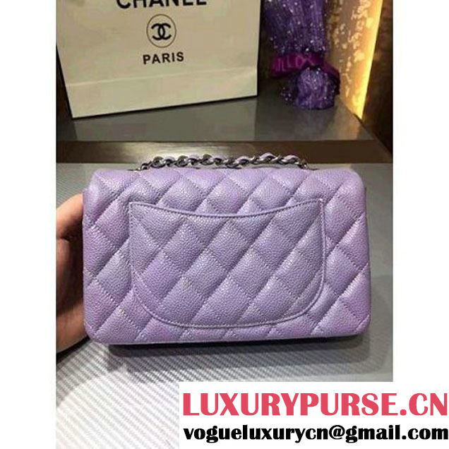 Chanel 1116 Mini Rectangular Caviar Calfskin Classic Flap Bag Lavender (MC-6082905 )