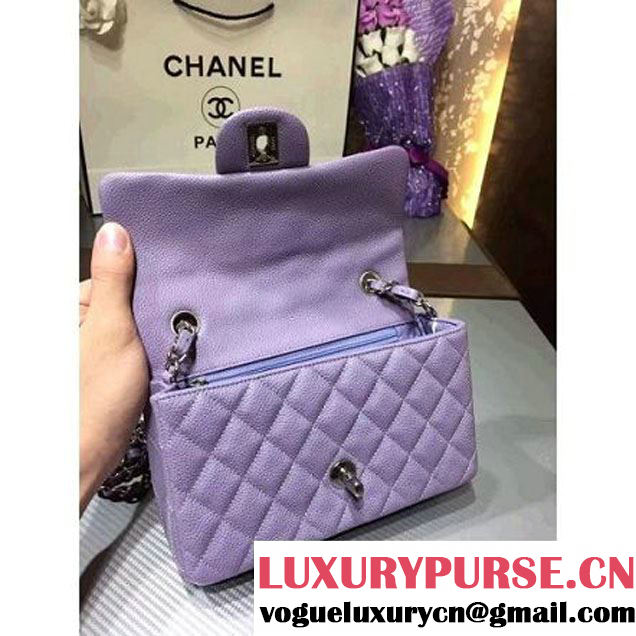 Chanel 1116 Mini Rectangular Caviar Calfskin Classic Flap Bag Lavender (MC-6082905 )
