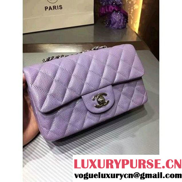 Chanel 1116 Mini Rectangular Caviar Calfskin Classic Flap Bag Lavender (MC-6082905 )