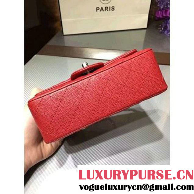 Chanel 1116 Mini Rectangular Caviar Calfskin Classic Flap Bag Red (MC-6082906 )