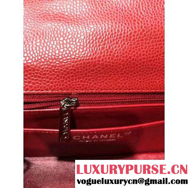 Chanel 1116 Mini Rectangular Caviar Calfskin Classic Flap Bag Red (MC-6082906 )
