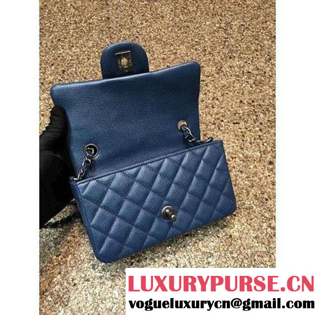 Chanel 1116 Mini Rectangular Caviar Calfskin Classic Flap Bag Blue (MC-6082907 )