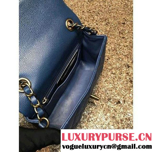 Chanel 1116 Mini Rectangular Caviar Calfskin Classic Flap Bag Blue (MC-6082907 )