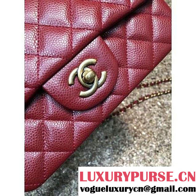 Chanel 1116 Mini Rectangular Caviar Calfskin Classic Flap Bag Burgundy (MC-6082908 )