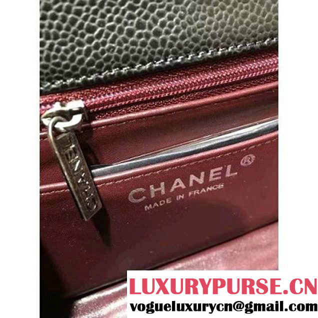Chanel 1116 Mini Rectangular Caviar Calfskin Classic Flap Bag & Vintage Hardware Black (MC-6082909 )
