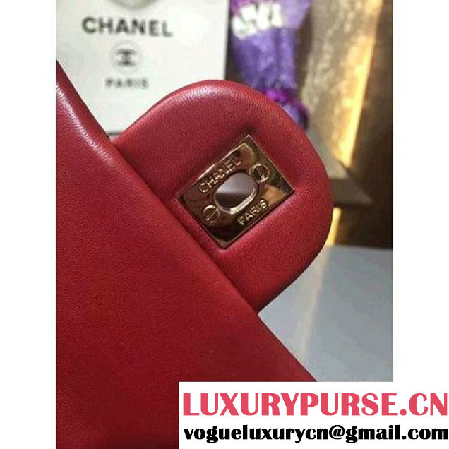Chanel 1116 Mini Rectangular Lambskin Classic Flap Bag Red (GOLD Hardware) (MC-6082911 )