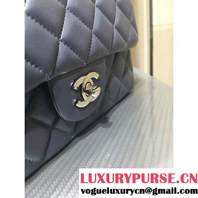 Chanel 1116 Mini Rectangular Lambskin Classic Flap Bag Gray (Silver Hardware) (MC-6082914 )