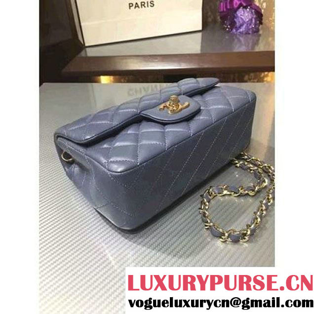 Chanel 1116 Mini Rectangular Lambskin Classic Flap Bag Gray (Gold Hardware) (MC-6082915 )