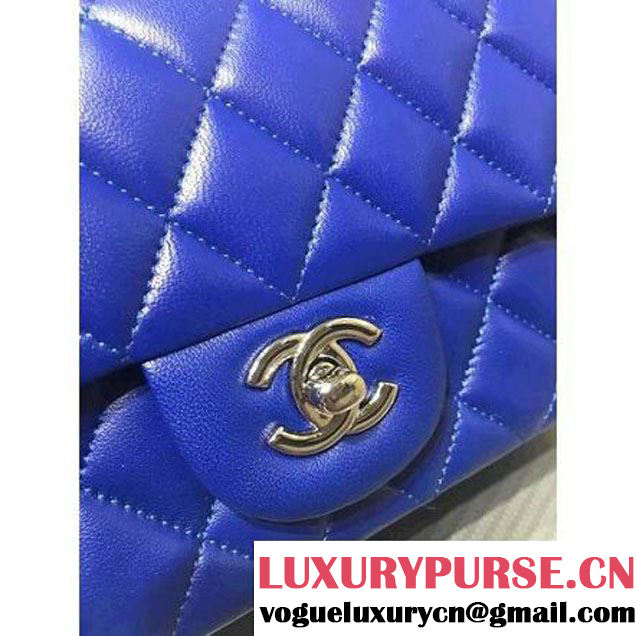 Chanel 1116 Mini Rectangular Lambskin Classic Flap Bag Royal Blue (Silver Hardware) (MC-6082916 )
