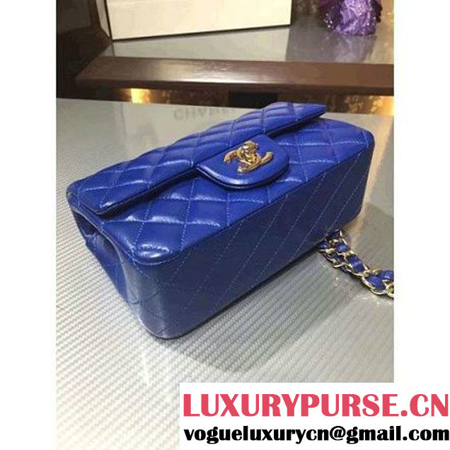 Chanel 1116 Mini Rectangular Lambskin Classic Flap Bag Royal Blue (gold Hardware) (MC-6082917 )