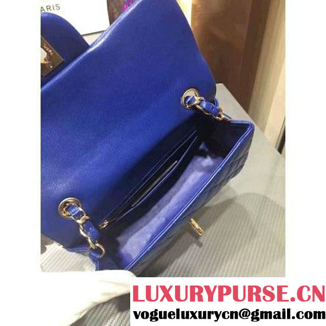Chanel 1116 Mini Rectangular Lambskin Classic Flap Bag Royal Blue (gold Hardware) (MC-6082917 )
