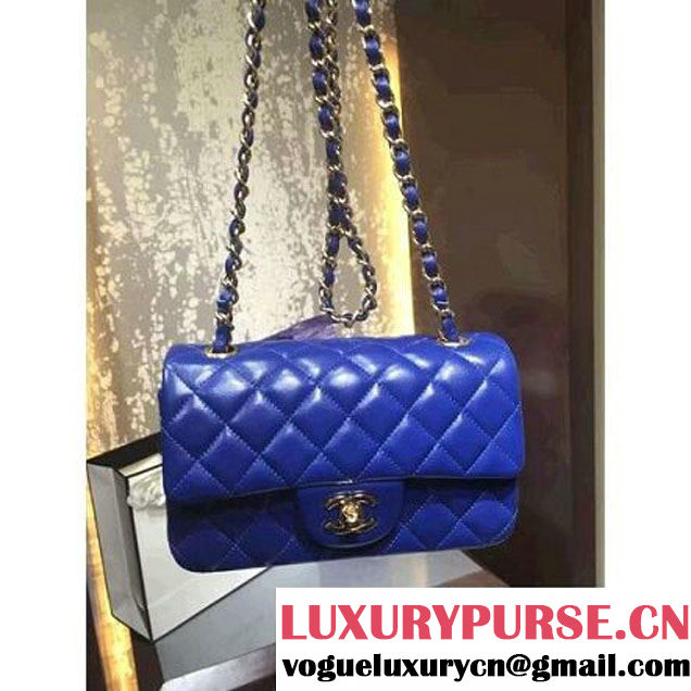 Chanel 1116 Mini Rectangular Lambskin Classic Flap Bag Royal Blue (gold Hardware) (MC-6082917 )