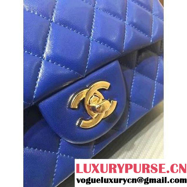 Chanel 1116 Mini Rectangular Lambskin Classic Flap Bag Royal Blue (gold Hardware) (MC-6082917 )