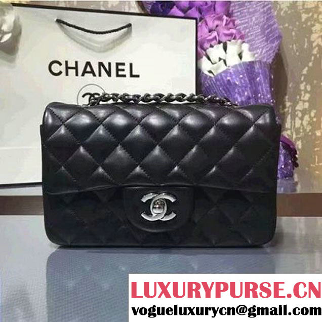 Chanel 1116 Mini Rectangular Lambskin Classic Flap Bag Black (MC-6082918 )