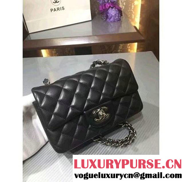 Chanel 1116 Mini Rectangular Lambskin Classic Flap Bag Black (MC-6082918 )