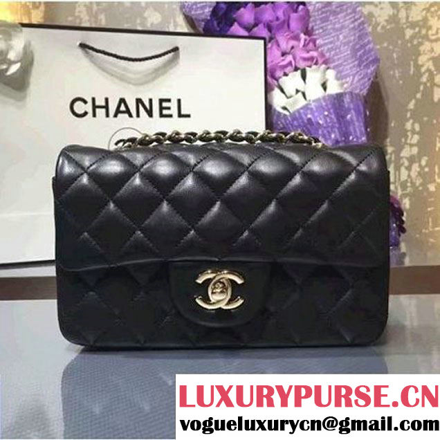 Chanel 1116 Mini Rectangular Lambskin Classic Flap Bag Black (MC-6082918 )