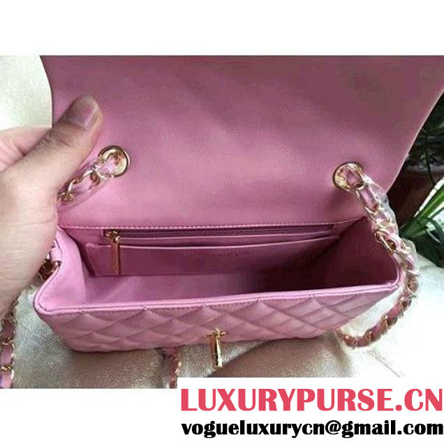 Chanel 1116 Mini Rectangular Lambskin Classic Flap Bag Pink (Gold Hardware) (MC-6082920 )