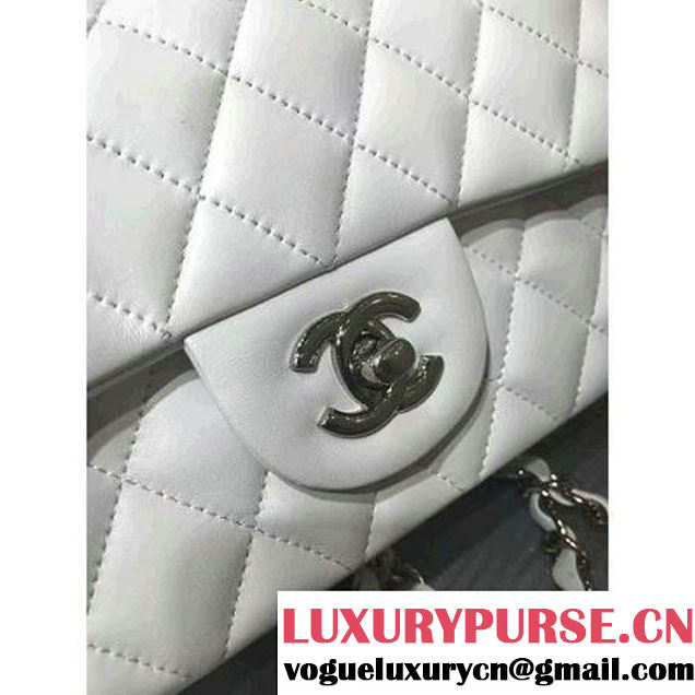 Chanel 1116 Mini Rectangular Lambskin Classic Flap Bag White (Silver Hardware) (MC-6082921 )