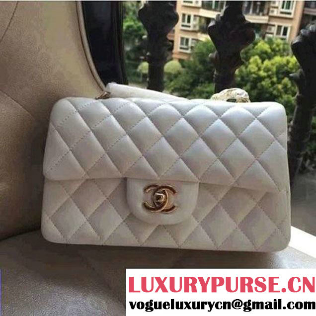 Chanel 1116 Mini Rectangular Lambskin Classic Flap Bag White (Gold Hardware) (MC-6082922 )