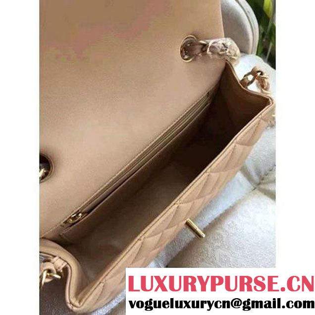 Chanel 1116 Mini Rectangular Lambskin Classic Flap Bag Apricot (Gold Hardware) (MC-6082924 )