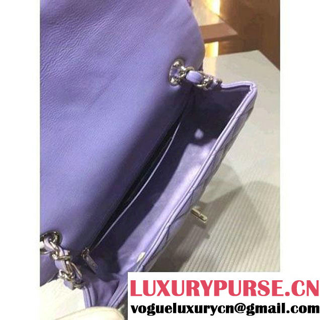 Chanel 1116 Mini Rectangular Lambskin Classic Flap Bag Lavender (Silver Hardware) (MC-6082928 )