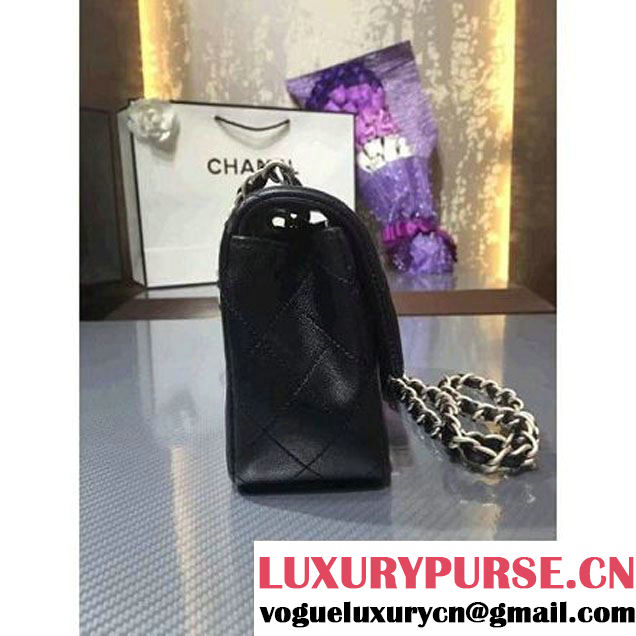 Chanel 1116 Mini Rectangular Lambskin Classic Flap Bag & Pearl Hardware Black (MC-6082929 )