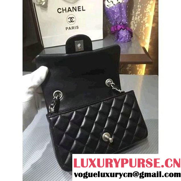 Chanel 1116 Mini Rectangular Lambskin Classic Flap Bag & Pearl Hardware Black (MC-6082929 )