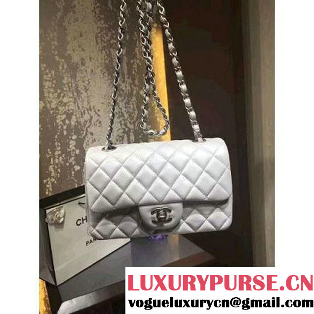 Chanel 1116 Mini Rectangular Lambskin Classic Flap Bag & Pearl Hardware White (MC-6082931 )