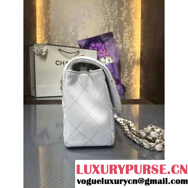 Chanel 1116 Mini Rectangular Lambskin Classic Flap Bag & Pearl Hardware White (MC-6082931 )