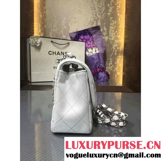 Chanel 1116 Mini Rectangular Lambskin Classic Flap Bag & Pearl Hardware White (MC-6082931 )