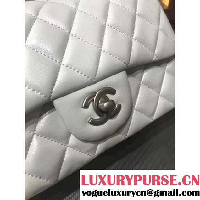 Chanel 1116 Mini Rectangular Lambskin Classic Flap Bag & Pearl Hardware White (MC-6082931 )