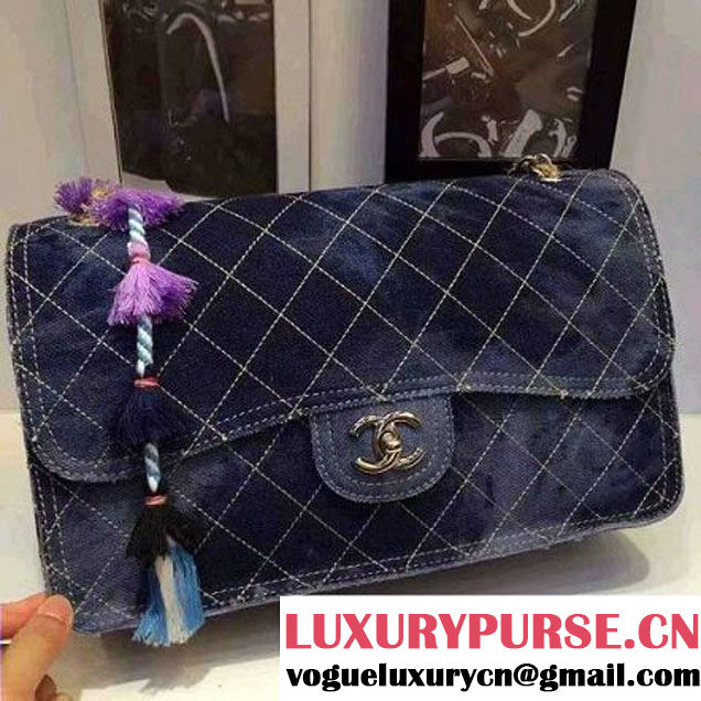 Chanel Denim Jumbo Classic Flap Bag 2016 (AV-6101401 )