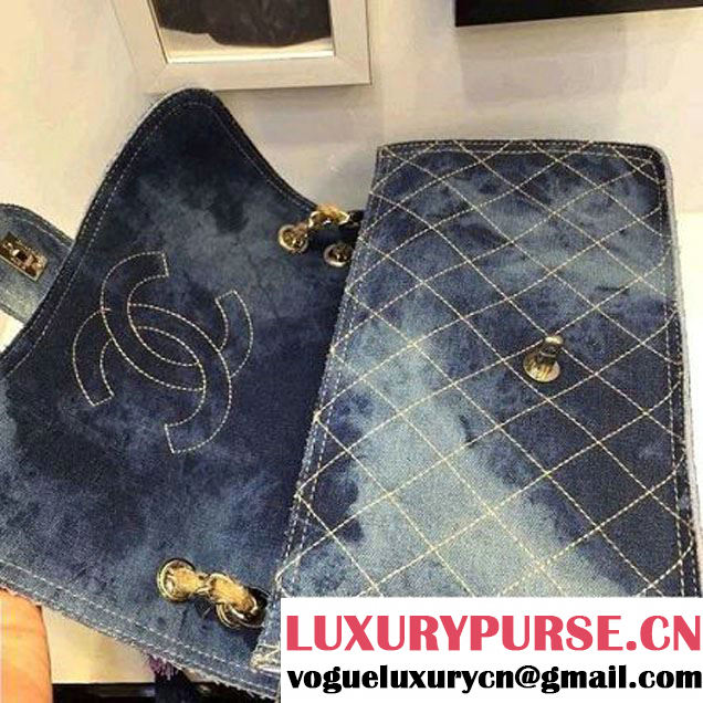 Chanel Denim Jumbo Classic Flap Bag 2016 (AV-6101401 )