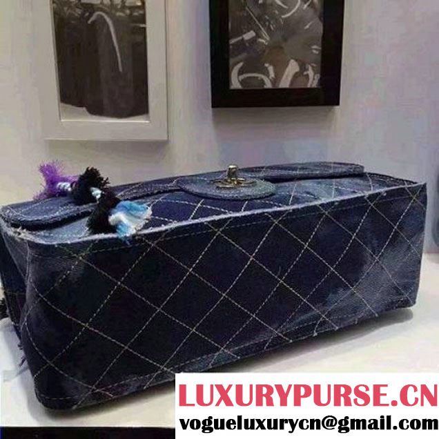 Chanel Denim Jumbo Classic Flap Bag 2016 (AV-6101401 )