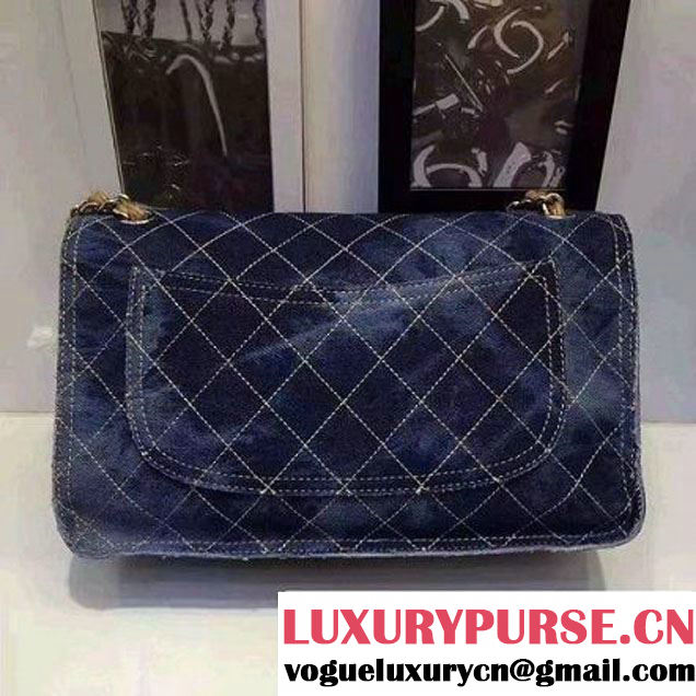 Chanel Denim Jumbo Classic Flap Bag 2016 (AV-6101401 )