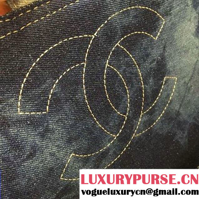 Chanel Denim Jumbo Classic Flap Bag 2016 (AV-6101401 )