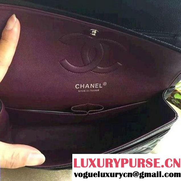 Chanel Medium 1112 Caviar Classic Double Flap Bag in Black(SHW) (HOT-112900 )