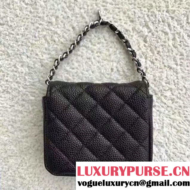 Chanel Caviar Calfskin Vintage Mini Classic Flap Bag Black 2017 (SPM-6120510 )