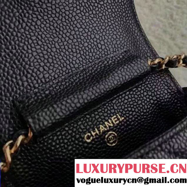 Chanel Caviar Calfskin Vintage Mini Classic Flap Bag Black 2017 (SPM-6120510 )