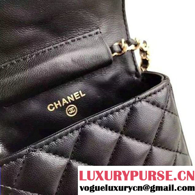 Chanel Lambskin Vintage Mini Classic Flap Bag Black 2017 (SPM-6120511 )