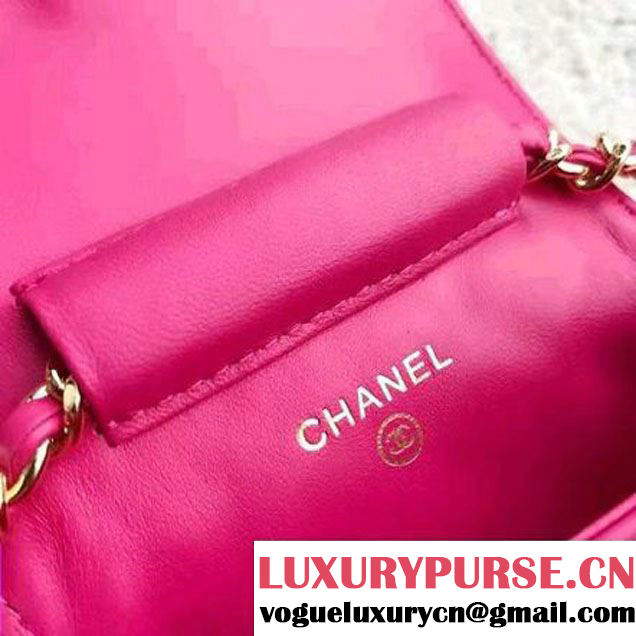 Chanel Lambskin Vintage Mini Classic Flap Bag Fuchsia 2017 (SPM-6120512 )