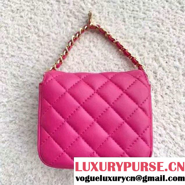 Chanel Lambskin Vintage Mini Classic Flap Bag Fuchsia 2017 (SPM-6120512 )