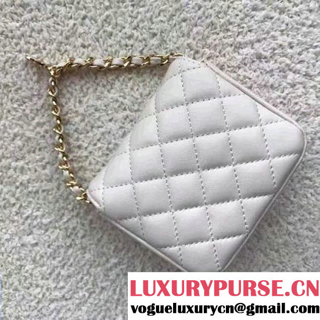 Chanel Lambskin Vintage Mini Classic Flap Bag White 2017 (SPM-6120513 )