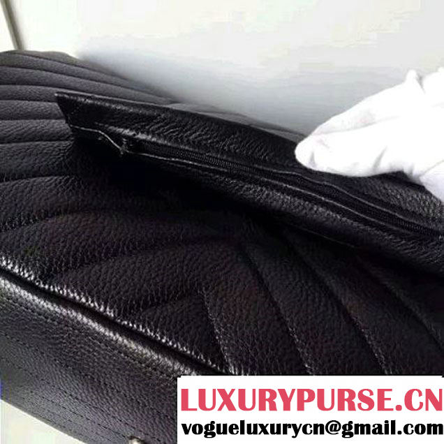 Chanel Grained Calfskin Chevron XXL Classic Flap Bag A91169 2017 (2A058-6122609 )