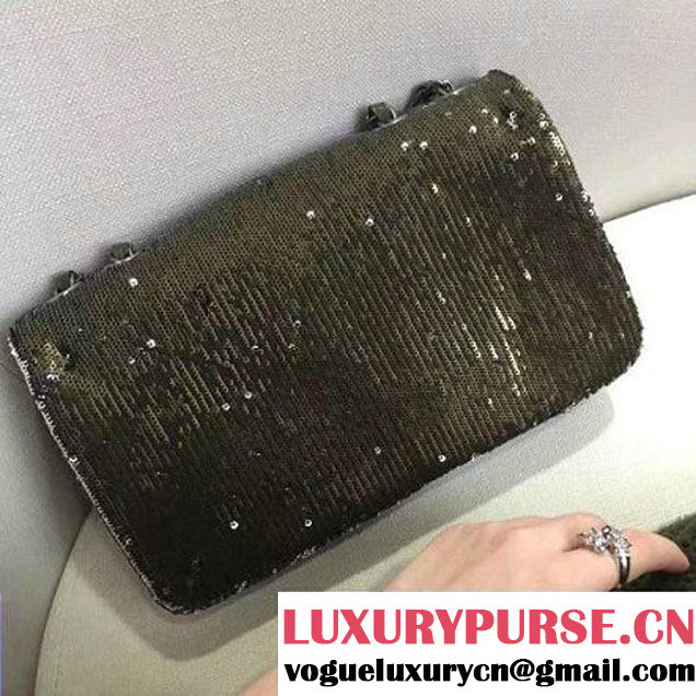 Chanel Sequins Coco Cuba Flap Bag A98613 Army Green Cruise 2017 (2A143-6122703 )