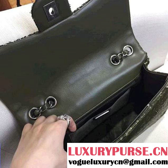 Chanel Sequins Coco Cuba Flap Bag A98613 Army Green Cruise 2017 (2A143-6122703 )