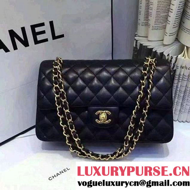 Chanel Black Lambskin Medium Classic Flap Bag A1112 (AV-7011957 )