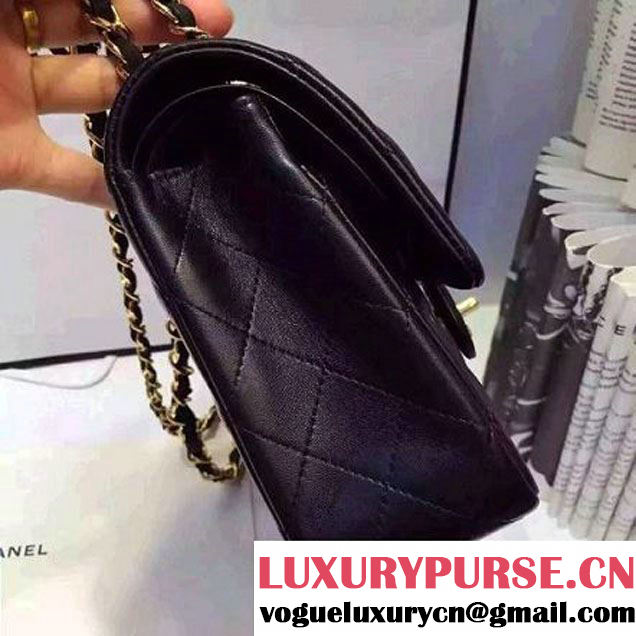Chanel Black Lambskin Medium Classic Flap Bag A1112 (AV-7011957 )
