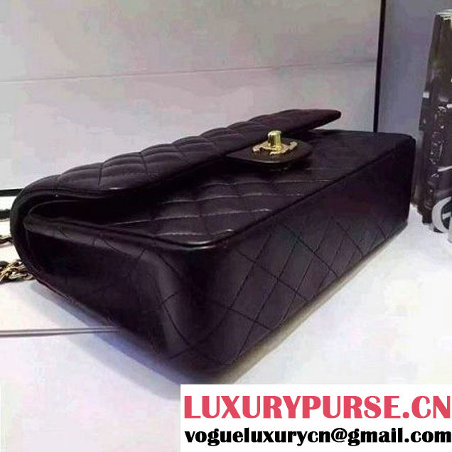 Chanel Black Lambskin Medium Classic Flap Bag A1112 (AV-7011957 )